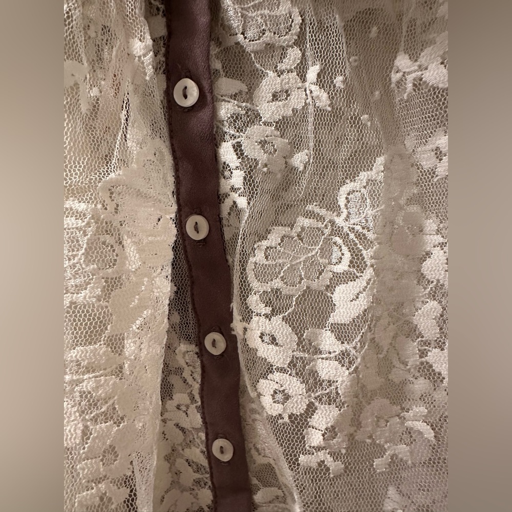 Free People Fly Away Lace Bow Top - Picture 10 of 13